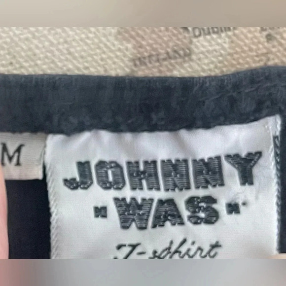 Vintage Johnny Was T-Shirt Dress Embroidered Cotton & Silk Size Medium Black - Picture 6 of 8